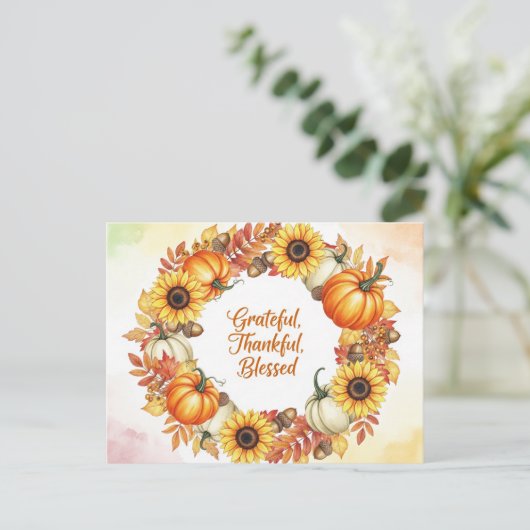 Erntedank Postkarte (Stehend Vorderseite)