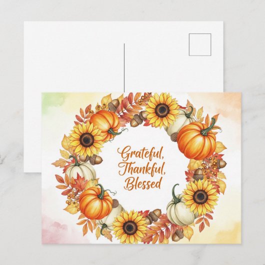 Erntedank Postkarte (Vorne/Hinten)