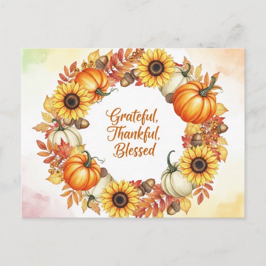 Erntedank Postkarte (Vorderseite)