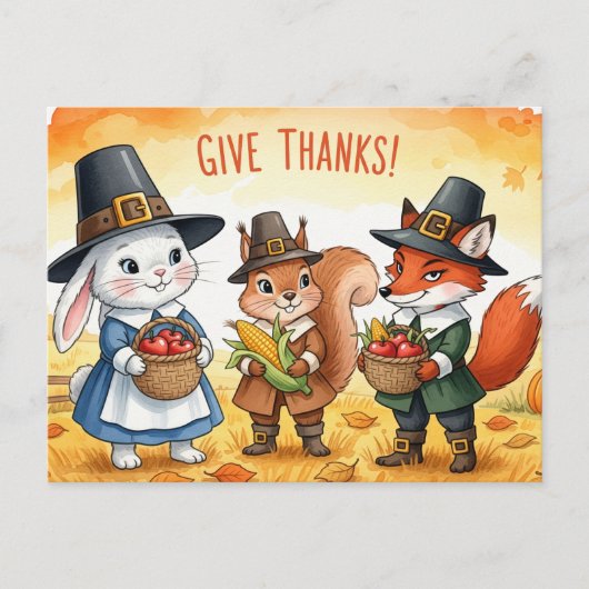 Erntedank Postkarte (Vorderseite)