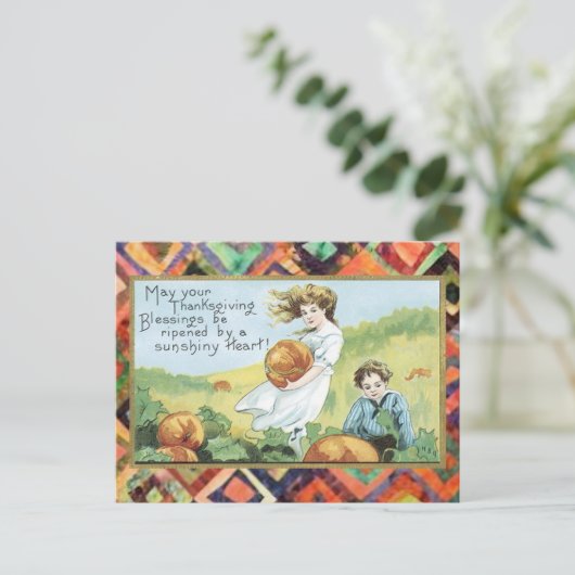 Erntedank Postkarte (Stehend Vorderseite)