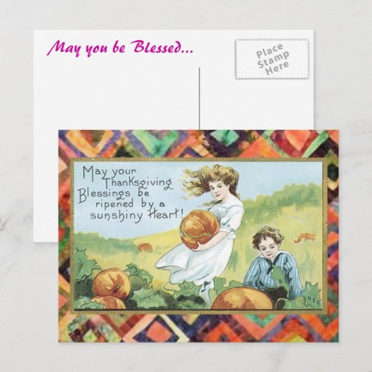 Erntedank Postkarte (Vorne/Hinten)