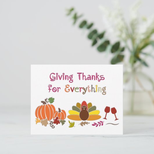 Erntedank Postkarte (Stehend Vorderseite)