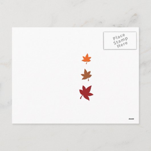 Erntedank Postkarte (Rückseite)