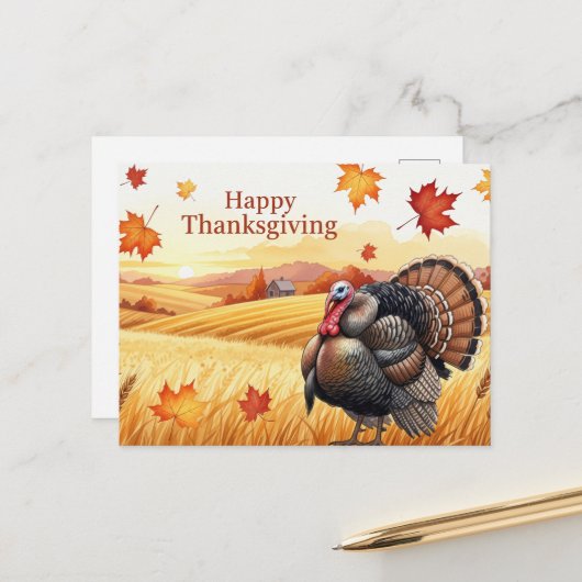 Erntedank Postkarte (Vorderseite/Rückseite Beispiel)