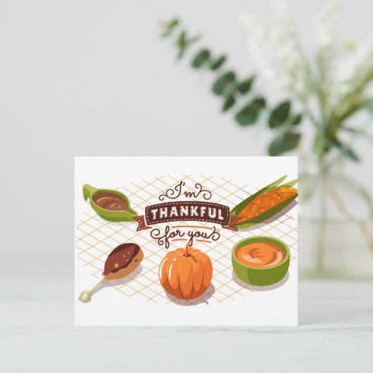 Erntedank Postkarte (Stehend Vorderseite)