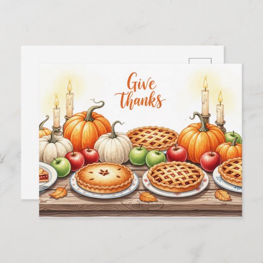 Erntedank Postkarte (Vorne/Hinten)