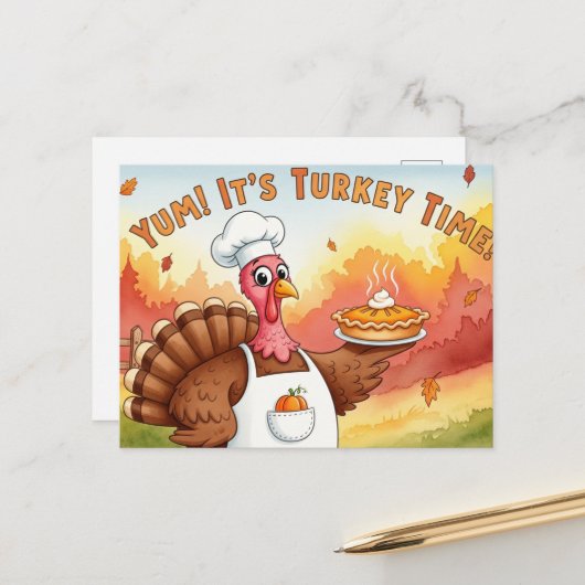 Erntedank Postkarte (Vorderseite/Rückseite Beispiel)