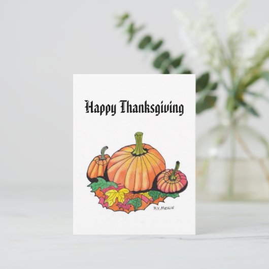 Erntedank Postkarte (Stehend Vorderseite)