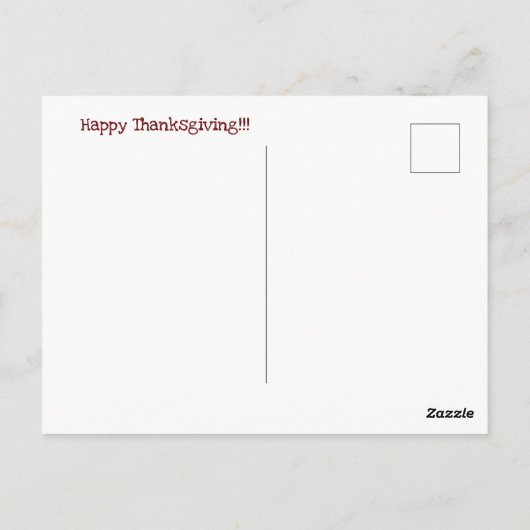 Erntedank Postkarte (Rückseite)