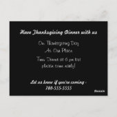 Erntedank Postkarte Einladung zum Abendessen (Rückseite)