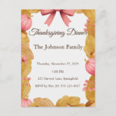 Erntedank Postkarte mit Herbstkranz (Vorderseite)