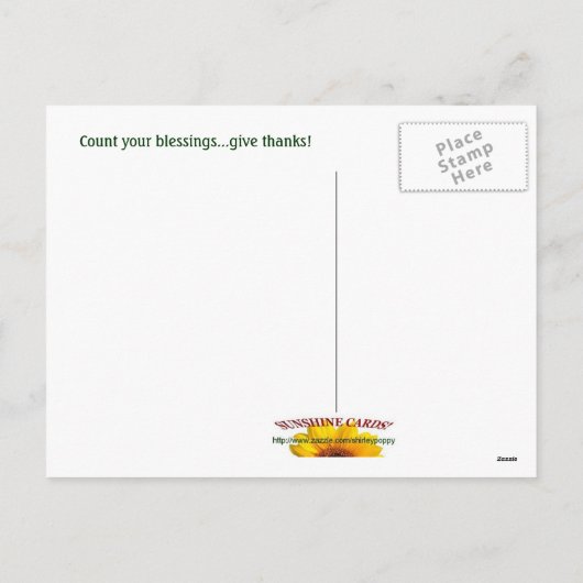 ERNTEDANK ~ Postkarte Nr. 2 (Rückseite)