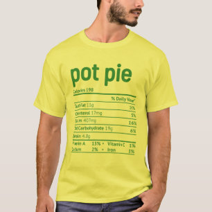 Erntedank Pot Pie Nutrition Facts Funny Christm T-Shirt