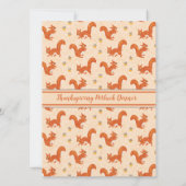 Erntedank Potluck Dinner Eichhörnchen und Acorns Einladung (Rückseite)