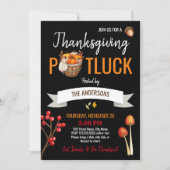 Erntedank Potluck Einladung (Vorderseite)