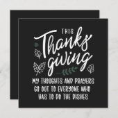 Erntedank Prayers Feiertagskarte (Vorne/Hinten)