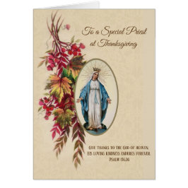 Erntedank Priester Jungfrau Mary Herbst Blume