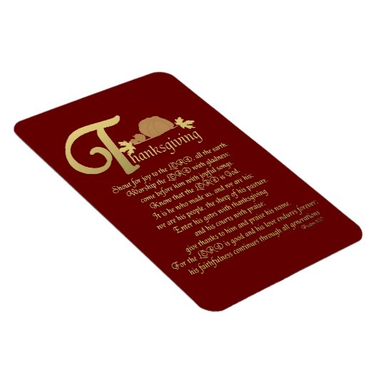 Erntedank - Psalm 100 Magnet (Rechte Seite)