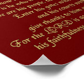 Erntedank - Psalm 100 Poster (Ecke)