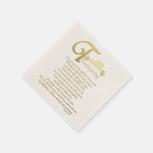 Erntedank - Psalm 100 Serviette (Ecke)