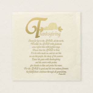 Erntedank - Psalm 100 Serviette