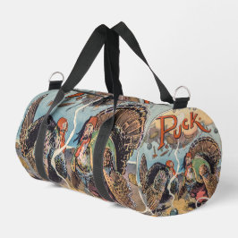 Erntedank Puck Vintag Illustration Duffle Bag