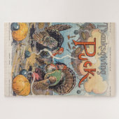 Erntedank Puck Vintag Illustration Puzzle (Horizontal)