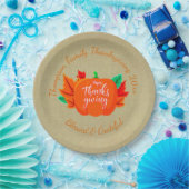 Erntedank Pumpkin 20xx 9" hinzufügen Pappteller (Party)