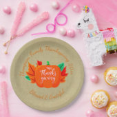 Erntedank Pumpkin 20xx 9" hinzufügen Pappteller (Party)