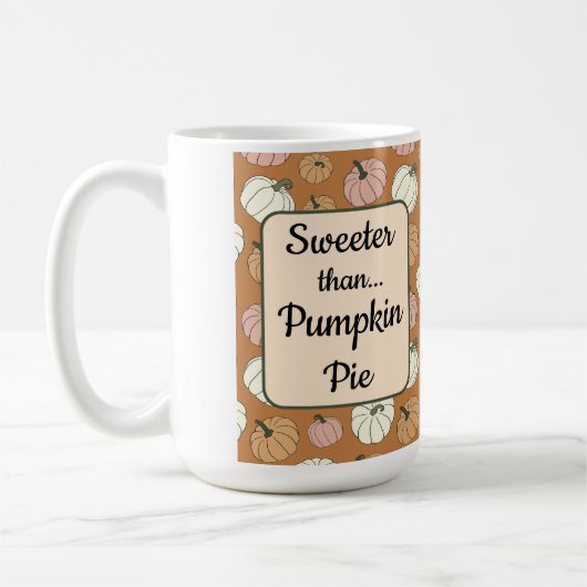 Erntedank Pumpkin All-over Print Kaffeetasse (Links)
