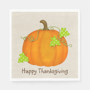 Erntedank Pumpkin auf Burlap Serviette