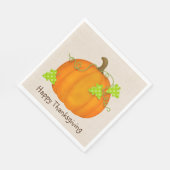 Erntedank Pumpkin auf Burlap Serviette (Ecke)