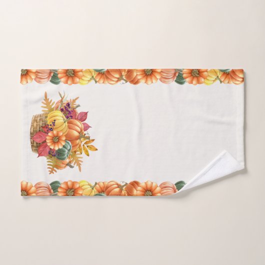 Erntedank Pumpkin Basket Handtuch (Handtuch)