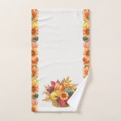 Erntedank Pumpkin Basket Handtuch (Handtuch)