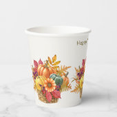 Erntedank Pumpkin Basket Paper Cups Pappbecher (Vorderseite)