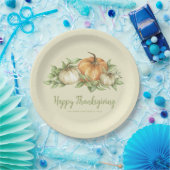 Erntedank Pumpkin-Blätter Pappteller (Party)