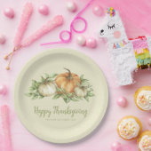 Erntedank Pumpkin-Blätter Pappteller (Party)