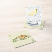 Erntedank Pumpkin-Blätter Rechteckiger Pappuntersetzer (Vor Ort)