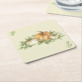 Erntedank Pumpkin-Blätter Rechteckiger Pappuntersetzer (angewinkelt)