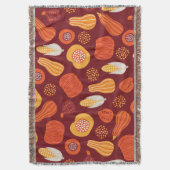 Erntedank Pumpkin Brown Nahtlose Muster. Decke (Vorderseite Vertikal)