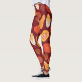 Erntedank Pumpkin Brown Nahtlose Muster. Leggings (Links)