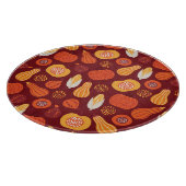 Erntedank Pumpkin Brown Nahtlose Muster. Schneidebrett (Ecke)
