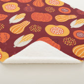 Erntedank Pumpkin Brown Nahtlose Muster. Sherpadecke (3/4)