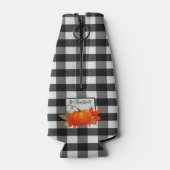 Erntedank Pumpkin Buffalo Kariert Flasche Cooler Flaschenkühler (Rückseite)