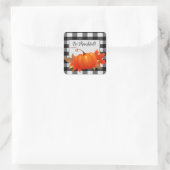Erntedank Pumpkin Buffalo Kariert Sticker (Tasche)