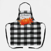 Erntedank Pumpkin Buffalo Karierte Schürze (Vorderseite)