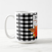 Erntedank Pumpkin Buffalo Karierte Tasse (Links)