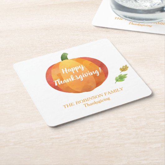 Erntedank Pumpkin Custom Rechteckiger Pappuntersetzer (angewinkelt)