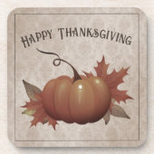 Erntedank Pumpkin Damask Getränkeuntersetzer (Vorderseite)